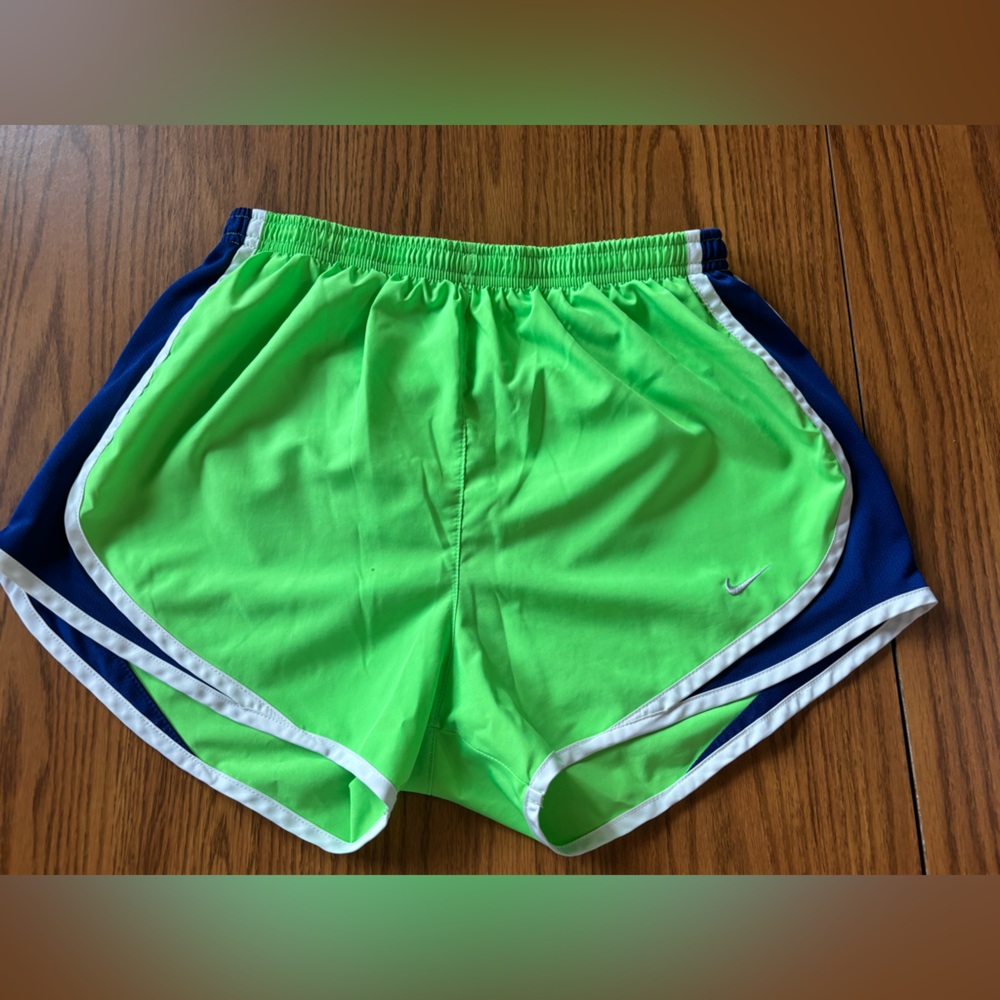 Nike Dri-FIT Bright Green and Blue Shorts